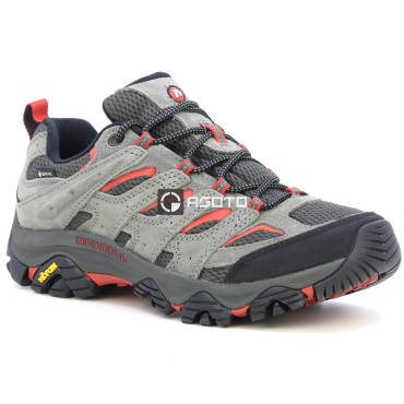 MERRELL Moab 3 GTX M sivá pánska kožená outdoorová obuv, Gore-Tex® membrána