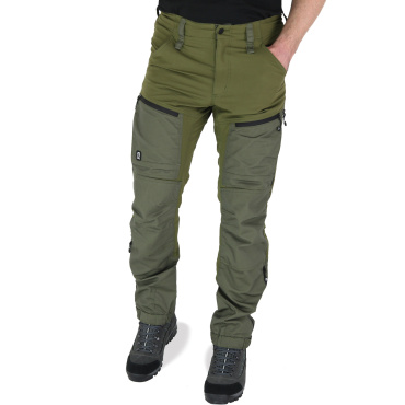 Asoto Nordvik olivové pánske outdoorové nohavice, vodoodpudivé, strečové s vetra