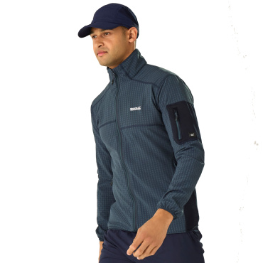 REGATTA Baslinn modrá pánska funkčná outdoorová mikina do prírody, na bicykel a