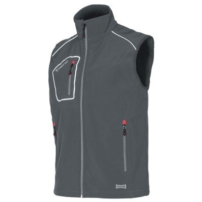 Industrial Starter Snappy šedá pánská pracovní vesta softshell