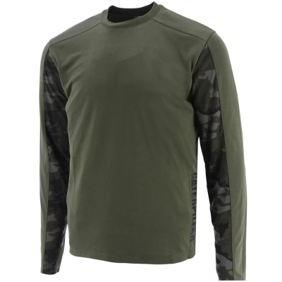 CATERPILLAR Coolmax Tee olivové pánské rychleschnoucí triko