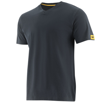 CATERPILLAR TEE V-NECK černé pánské pracovní triko