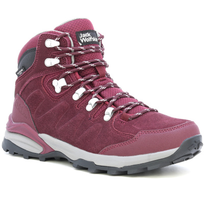 Jack Wolfskin Refugio W dámská vínová outdoor obuv Texapore membrána