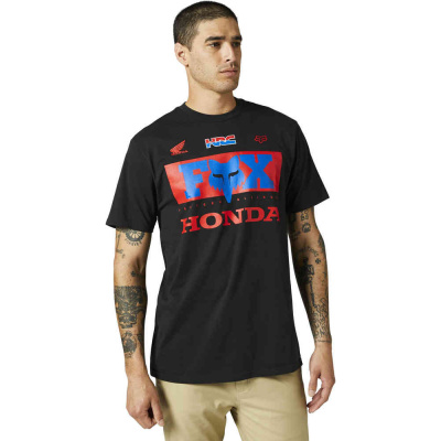 FOX Honda Premium černé triko 100% Ba