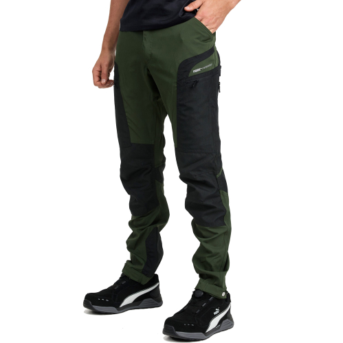 PUMA Workwear Pro One Stretch olivové pánské outdoor kalhoty