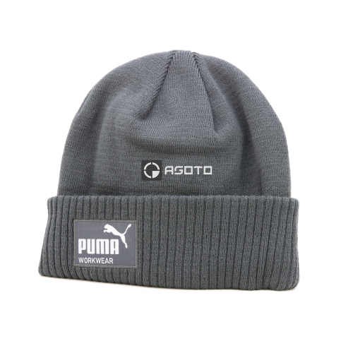 PUMA Workwear tm. šedá pánská zimní pletená čepice