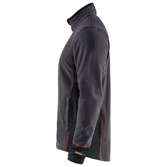 detail BLAKLADER Sweden Super Light Fleece šedá pánská mikina