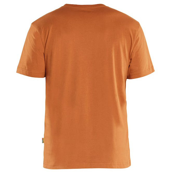 detail BLAKLADER Sweden Grit oranžové pánské profi triko 100% Ba