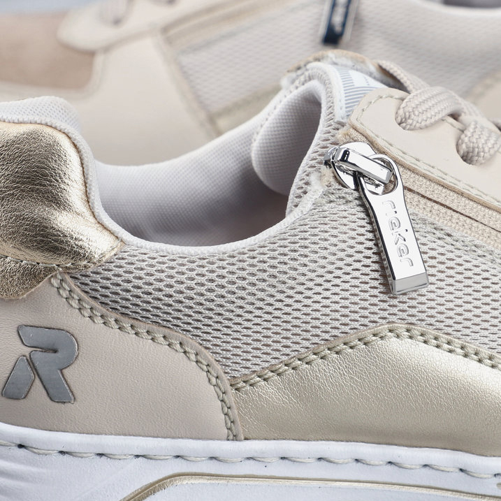 detail RIEKER 53101-60 béžové dámske pohodlné a vzdušné tenisky do mesta