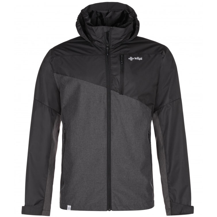 detail KILPI Orleti M šedá pánská outdoor funkční bunda s membránou