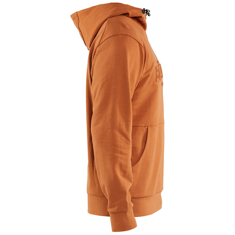 detail BLAKLADER pánska mikina s kapucňou s 3D logom, hrdzavej farby, 100 % bavlna, poh