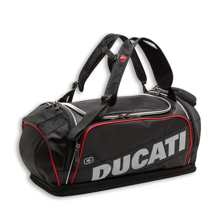 detail DUCATI Borsone bag černá pánská taška/batoh