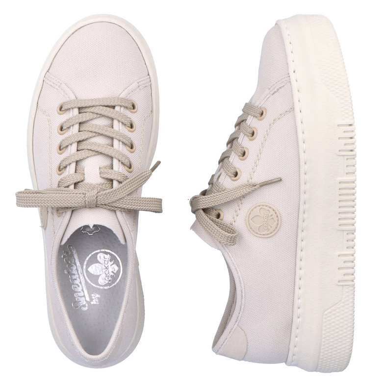 detail RIEKER M1926-80 béžové dámské tenisky