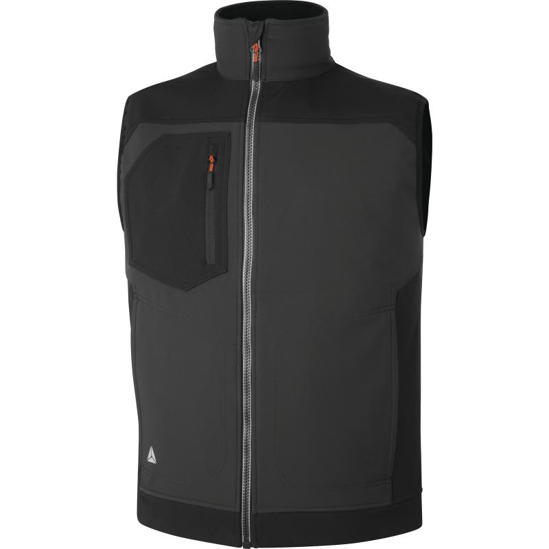 detail DELTA Holen šedá pánská softshell pracovní vesta