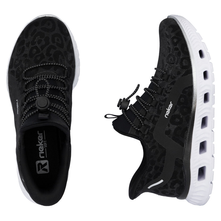 detail RIEKER M6066-01 černé dámské tenisky