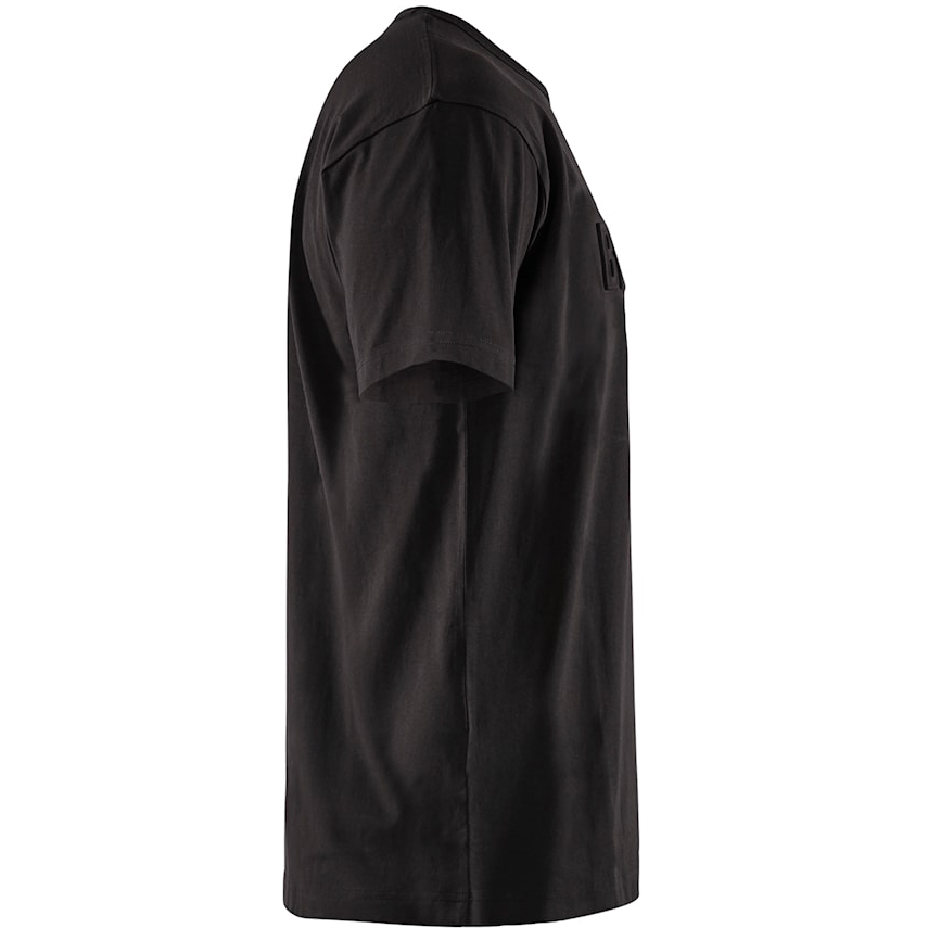 detail BLAKLADER Sweden 3D Logo černé pánské profi triko 100% Ba