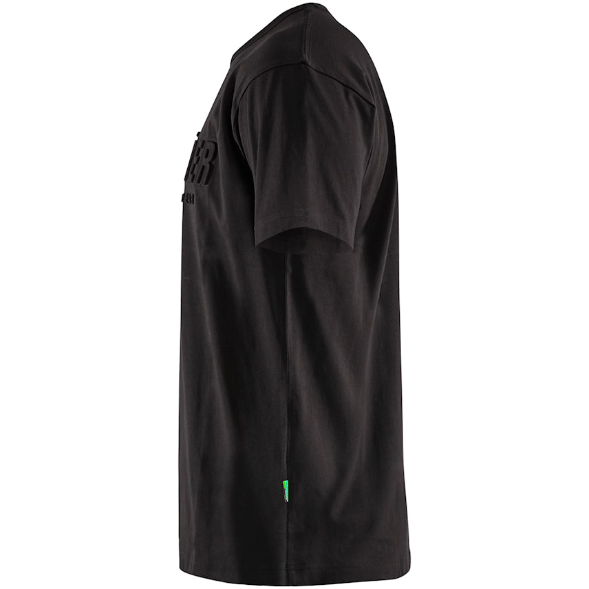 detail BLAKLADER Sweden 3D Logo černé pánské profi triko 100% Ba