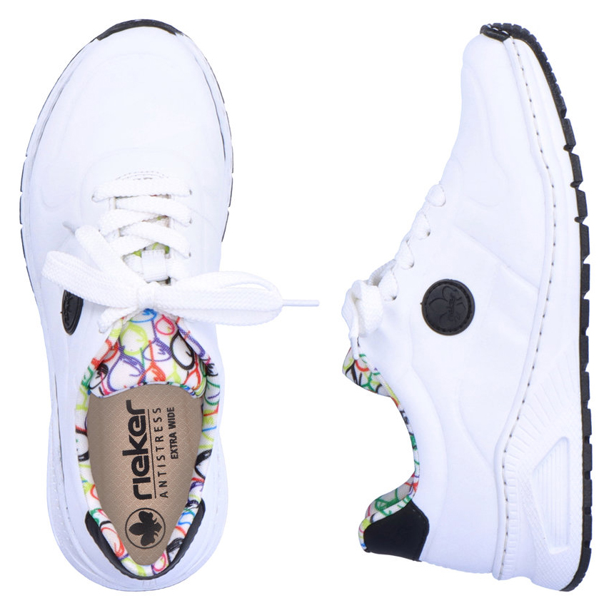 detail RIEKER M4903-80 bílé dámské tenisky