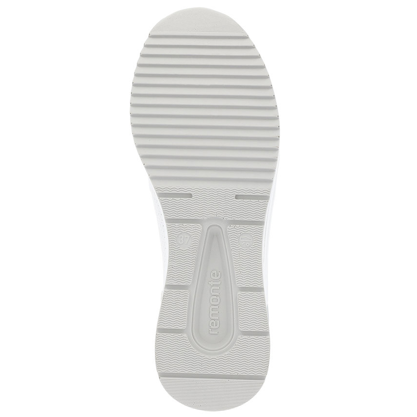 detail RIEKER Remonte D0T06-80 bílé dámské kožené tenisky