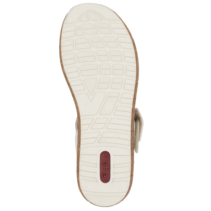 detail RIEKER 62760-60 béžové dámské sandály