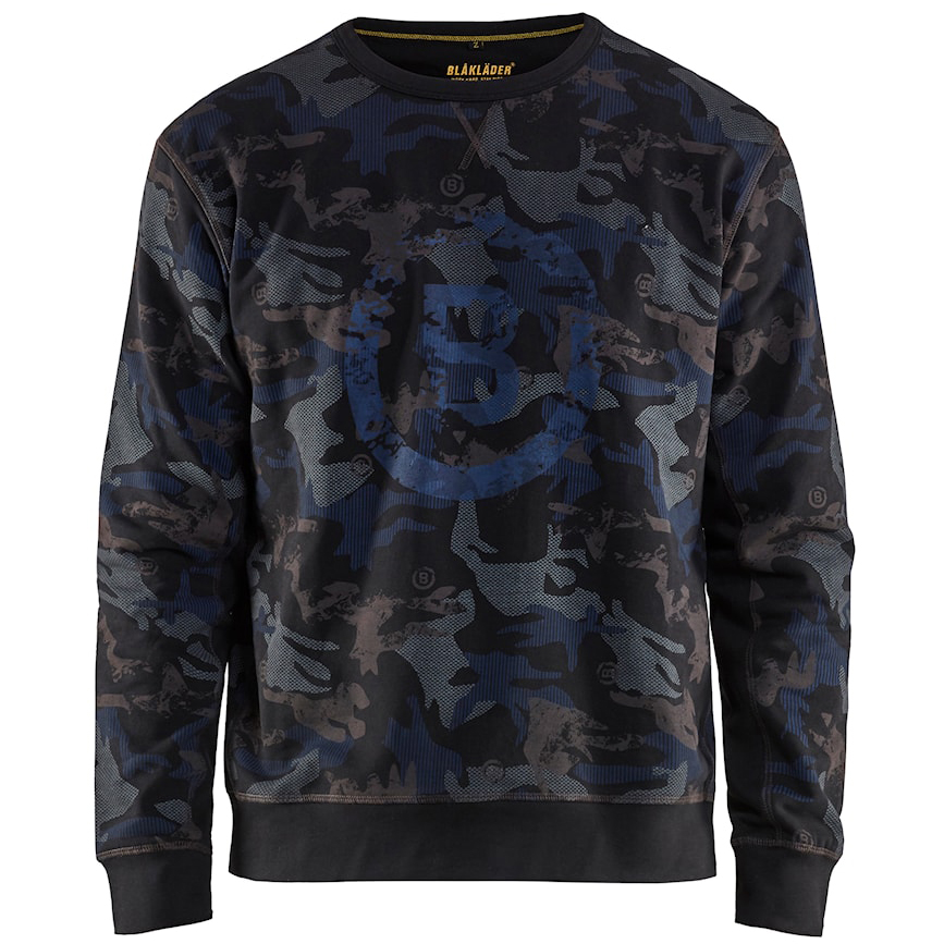 detail BLAKLADER Sweden Limited Edition šedá pánská mikina 100% Ba