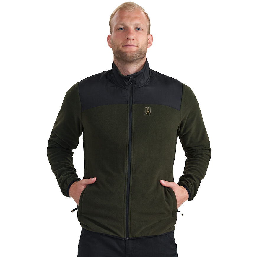 detail Deerhunter Denmark Northward olivová fleece outdoor/hunting bunda