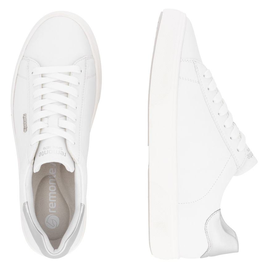 detail RIEKER Remonte D2J00-80 bílé dámské kožené tenisky