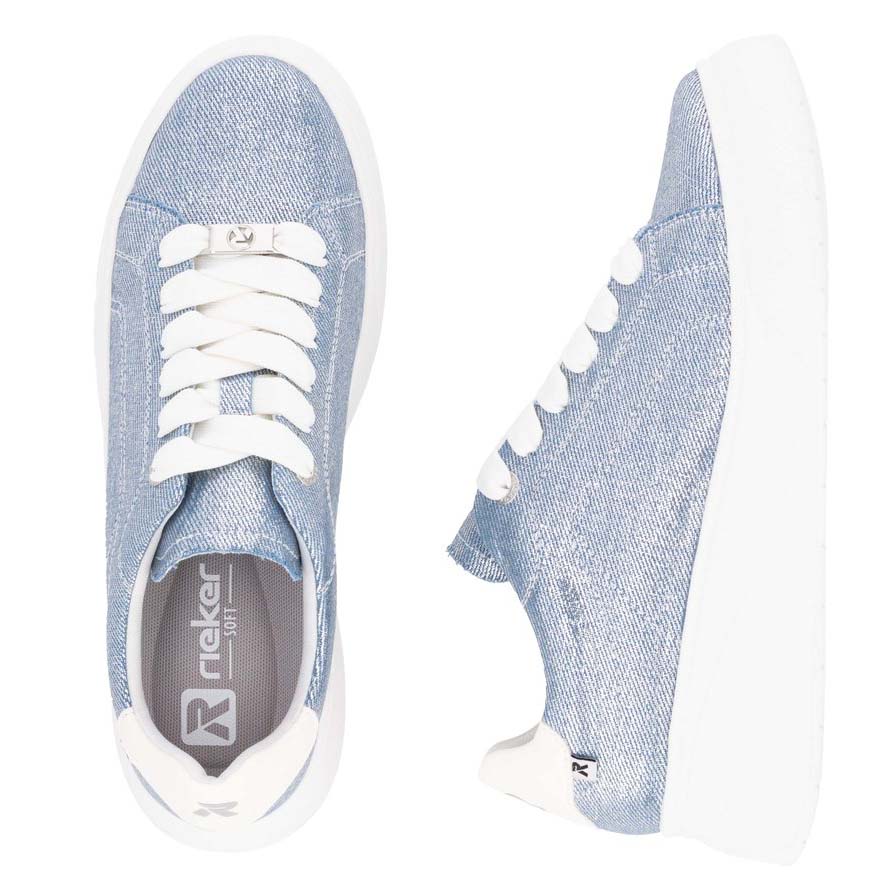 detail RIEKER W2302-14 modré dámské tenisky