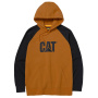 nahlad Caterpillar Colorblock Two Tone hnedá pánska bavlnená mikina, pohodlná na každod
