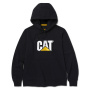 nahlad CATERPILLAR TM Hooded čierna pánska mikina s kapucňou a logom CAT