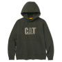 nahlad CATERPILLAR TM Hooded olivová pánska mikina s kapucňou a logom CAT