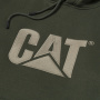 nahlad CATERPILLAR TM Hooded olivová pánska mikina s kapucňou a logom CAT