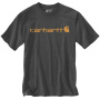 nahlad CARHARTT Core sivé pánske bavlnené tričko, voľný moderný strih, ikonická značka
