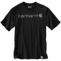 nahlad CARHARTT Core čierne pánske bavlnené tričko, voľný moderný strih, ikonická značk