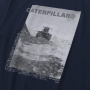 nahlad CATERPILLAR Graphic Tee sivé pánske tričko, pohodlné, moderné, krásna potlač CAT