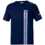 nahlad SPARCO Martini Racing Stripes modré pánské triko Stretch