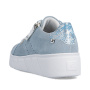 nahlad RIEKER W2605-12 modré dámske moderné kožené tenisky do mesta