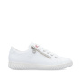 nahlad RIEKER N0900-81 biele dámske kožené tenisky s technológiou Antistress