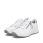nahlad RIEKER N6508-80 biele dámske kožené tenisky s technológiou Antistress