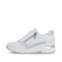 nahlad RIEKER N9301-80 biele dámske kožené tenisky s technológiou Antistress