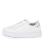 nahlad RIEKER N9910-80 biele dámske tenisky z prírodnej kože s podrážkou Antistress