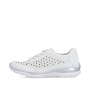 nahlad RIEKER L3217-80 biele dámske kožené tenisky, priedušné, Antistress podrážka