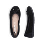 nahlad RIEKER 438505-01 čierne dámske balerínky, prírodná koža, Antistress podrážka