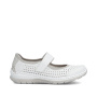 nahlad RIEKER L32B5-82 biele dámske letné poltopánky, priedušné, Antistress podrážka
