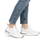 nahlad RIEKER M6651-80 biele dámske moderné tenisky, Antistress podrážka