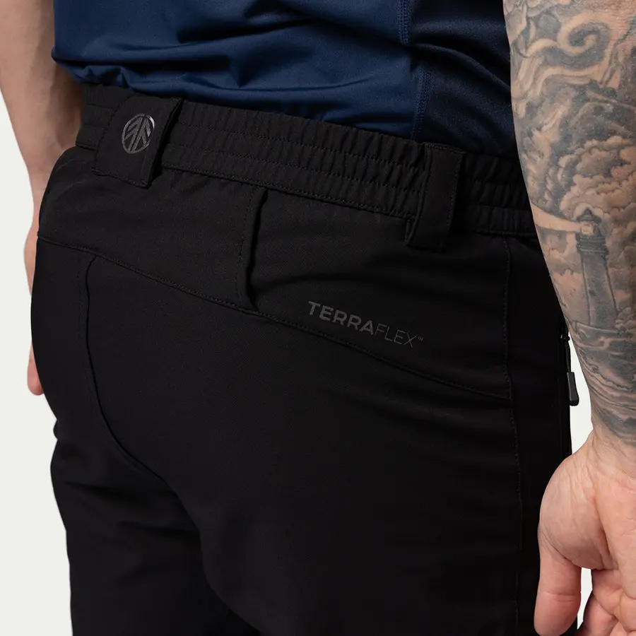 detail Beyond Nordic černé pánské outdoor lehké kalhoty Terraflex™ quick-dry