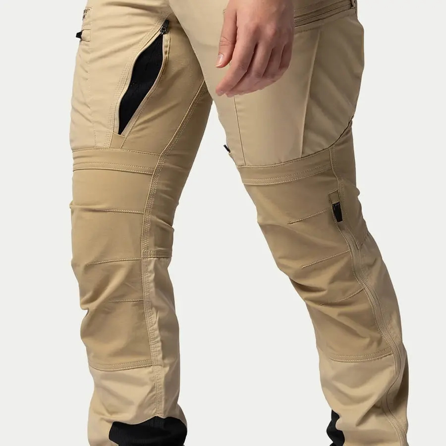 detail Beyond Nordic Sweden dámske béžové outdoorové nohavice stretch pohodlné vodoodpu