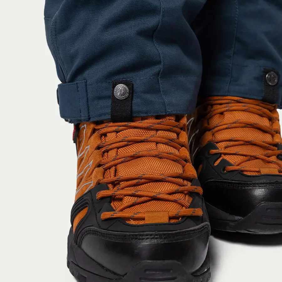 detail Beyond Nordic Sweden Zip-Off modré dámske outdoorové nohavice 2v1 Teflon EcoElit