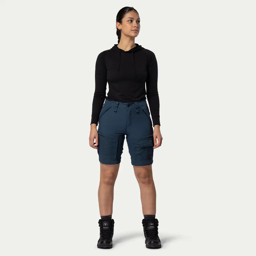 detail Beyond Nordic Sweden Zip-Off modré dámske outdoorové nohavice 2v1 Teflon EcoElit