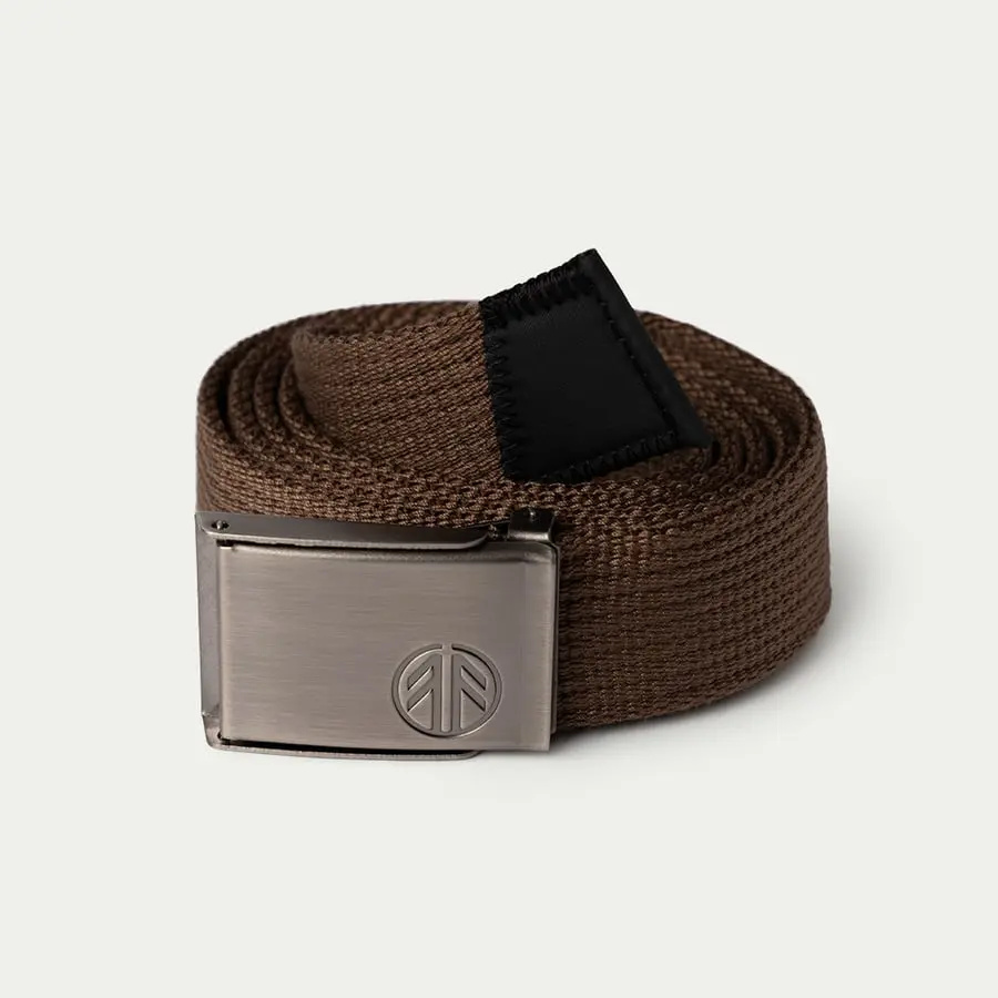 detail Beyond Nordic Sweden BN409 hnedý unisex opasok s kovovou prackou